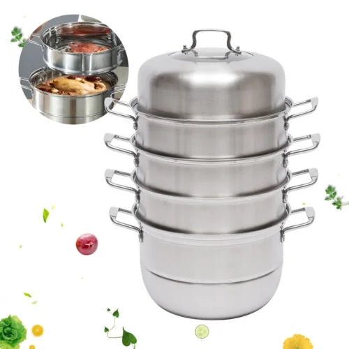 5 Tier Stainless Steel Steamer Cookware H737840