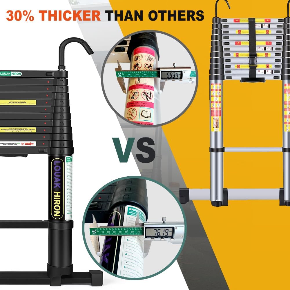 Telescoping Aluminum Extension Ladder 15 FT 330 Pound Capacity Z985