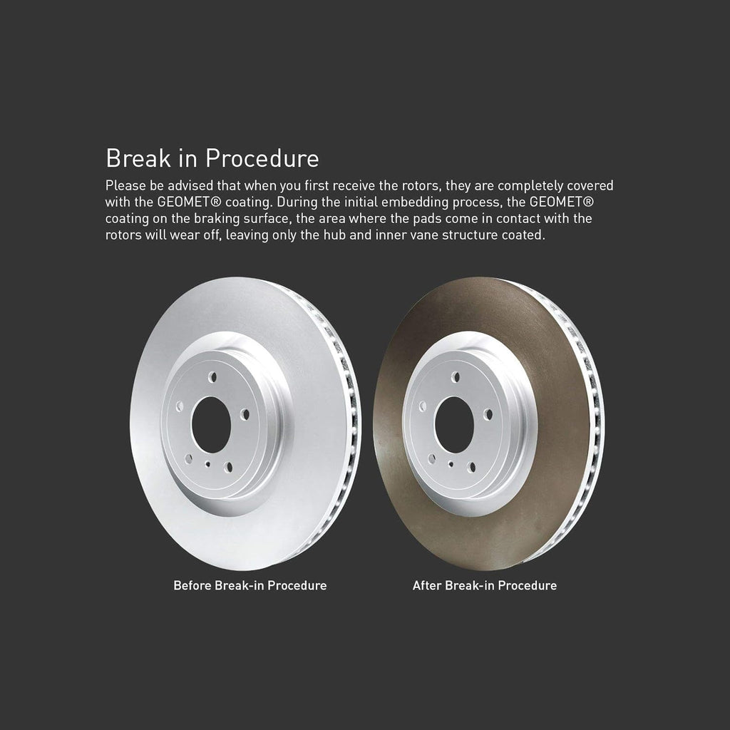 Carbon Front Rear Brake Rotors with Ceramic Brake Pads and Hardware Kit F234