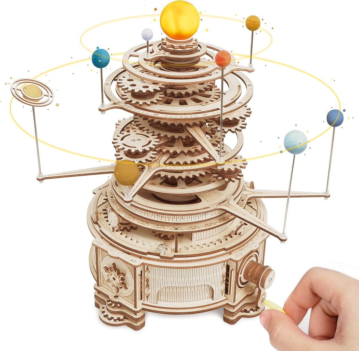 3D Wooden Puzzle Solar System Model Kit Mechanical Orrery Craft Kits Pack of 2 I993