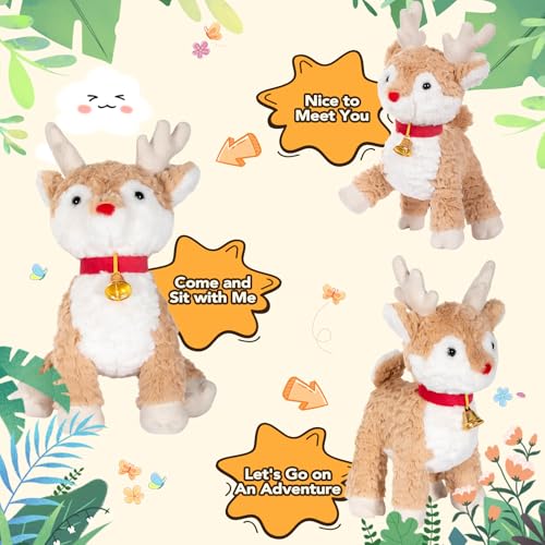 12.6 Inch Reindeer Stuffed Animal Plush Toy N745
