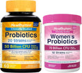 Probiotics 50 Billion CFU & Women's Probiotics 70 Billion CFU 90 Capsules N6628