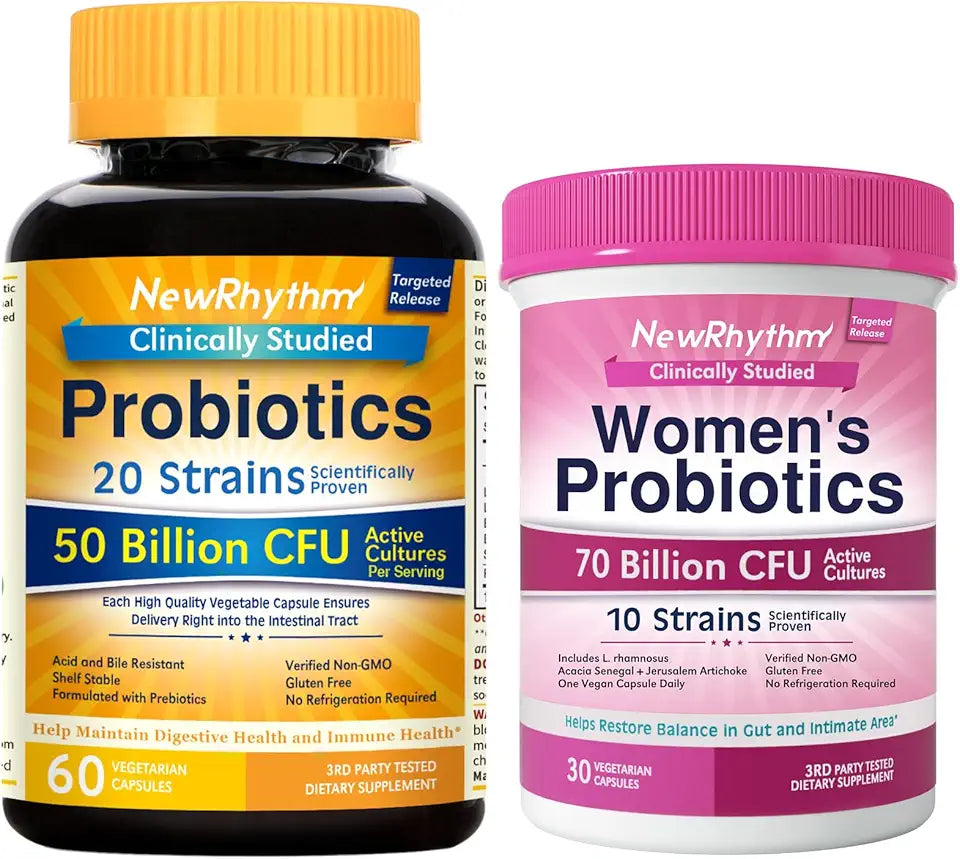 Probiotics 50 Billion CFU & Women's Probiotics 70 Billion CFU 90 Capsules N6628