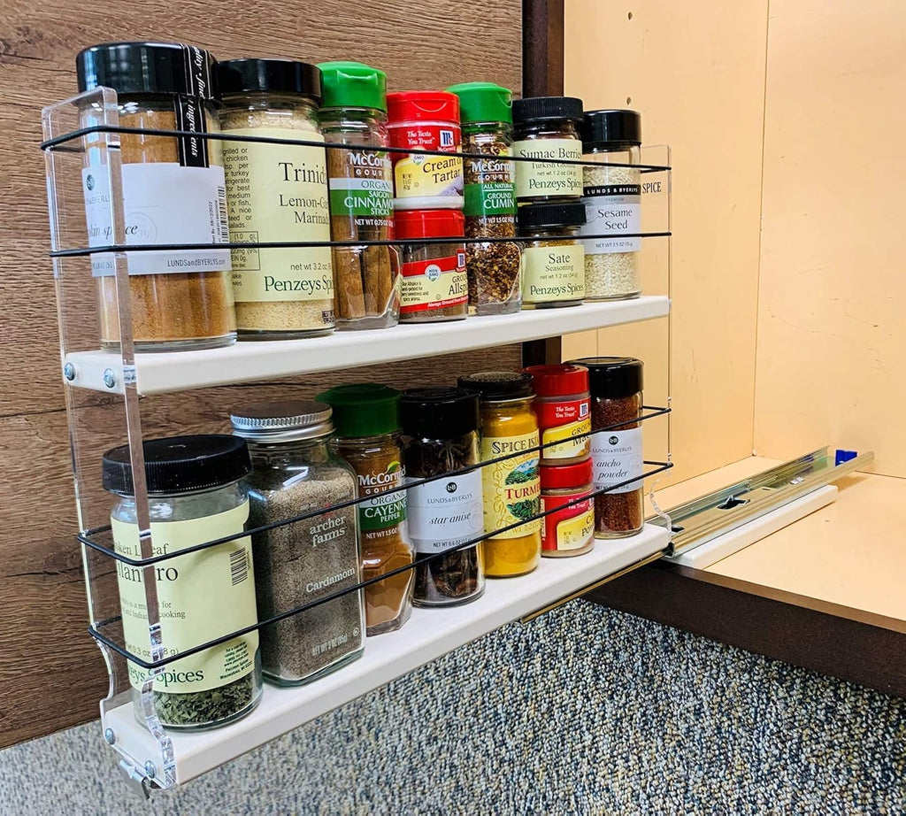 Spice Rack Narrow Space 12 Capacity Drawer Access Y4989