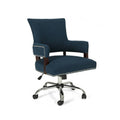 Navy Blue and Chrome Home Office Chair T115