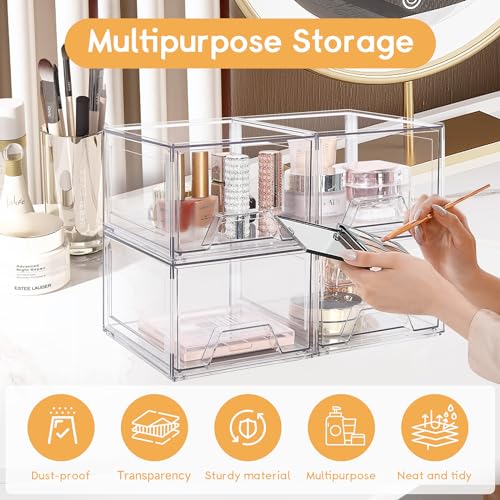 4 Pack Stackable Acrylic Drawer Organizer T789808