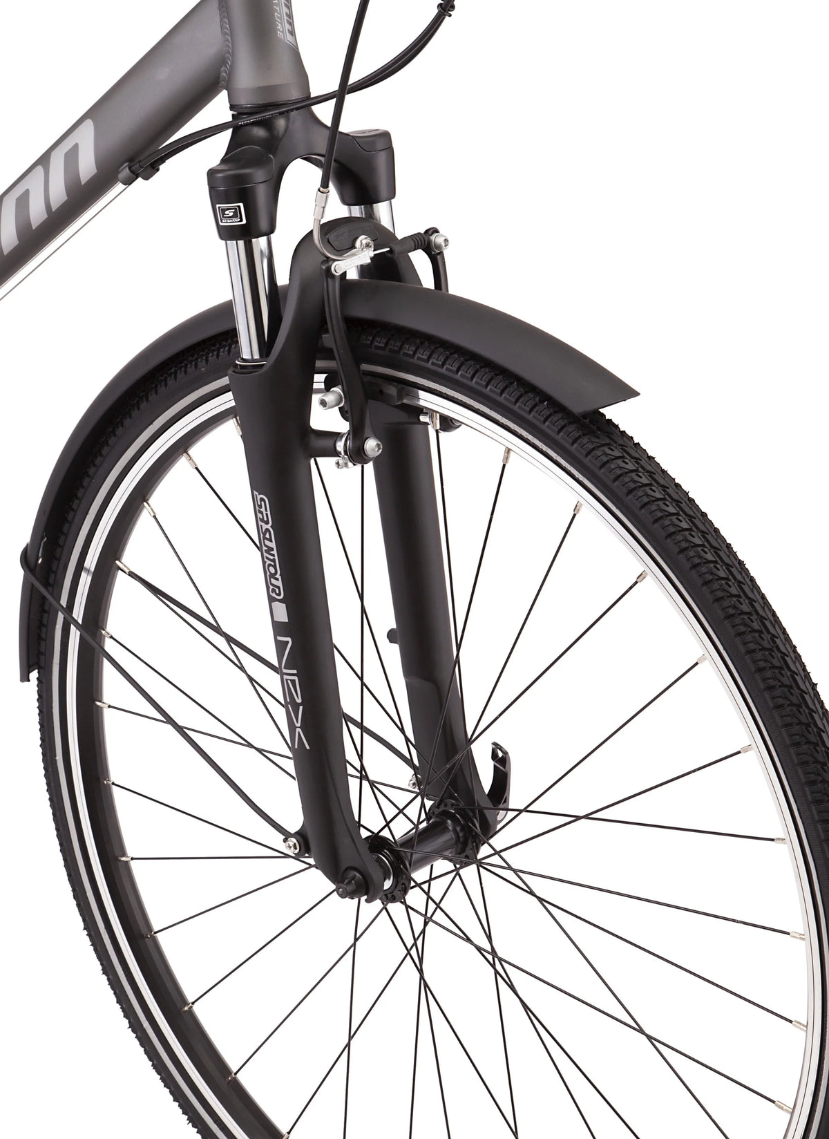 21 Speeds Hybrid Bike 700c Wheels Grey E718489