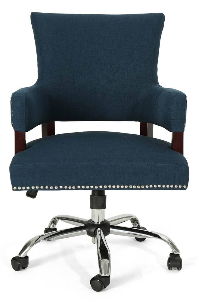 Navy Blue and Chrome Home Office Chair T115