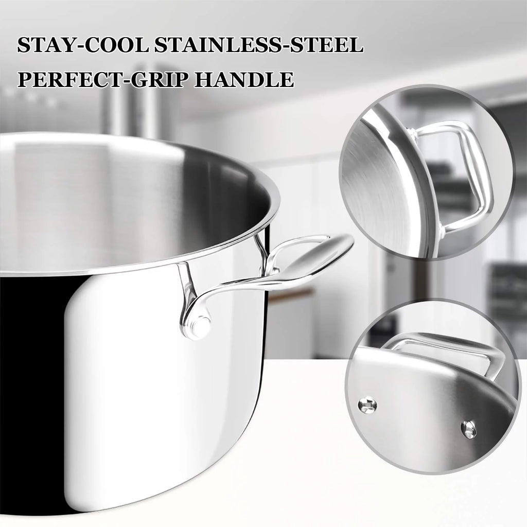 Stainless Steel 6.5 QT Stock Pot with Lid B9006