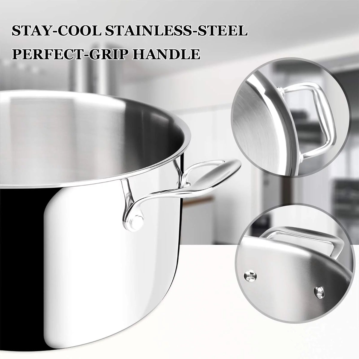 Stainless Steel 6.5 QT Stock Pot with Lid B9006