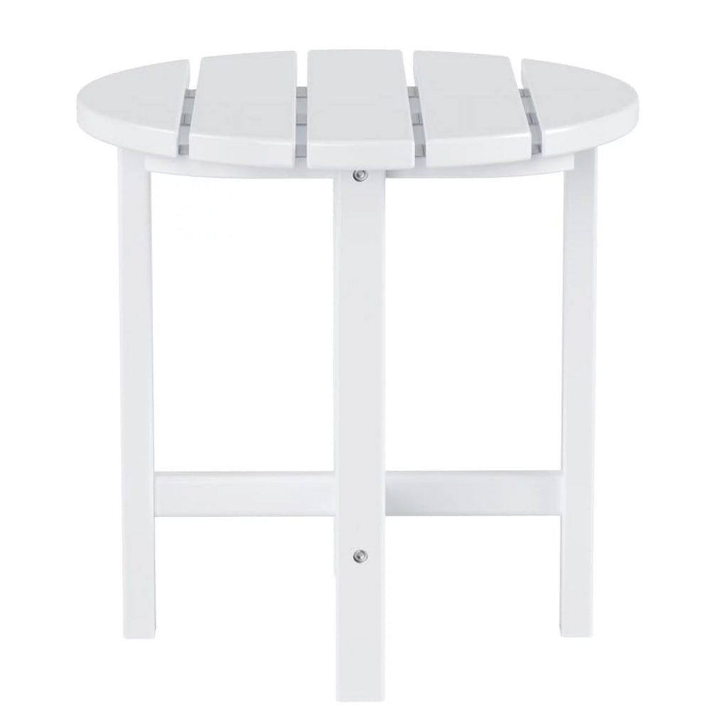 White Round Adirondack Side Table X7781