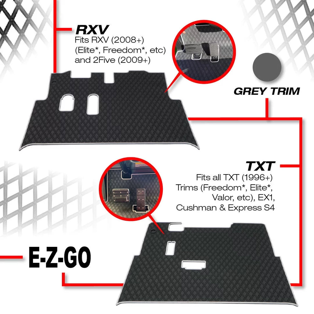 Black Golf Cart Floor Liner Mat T321134