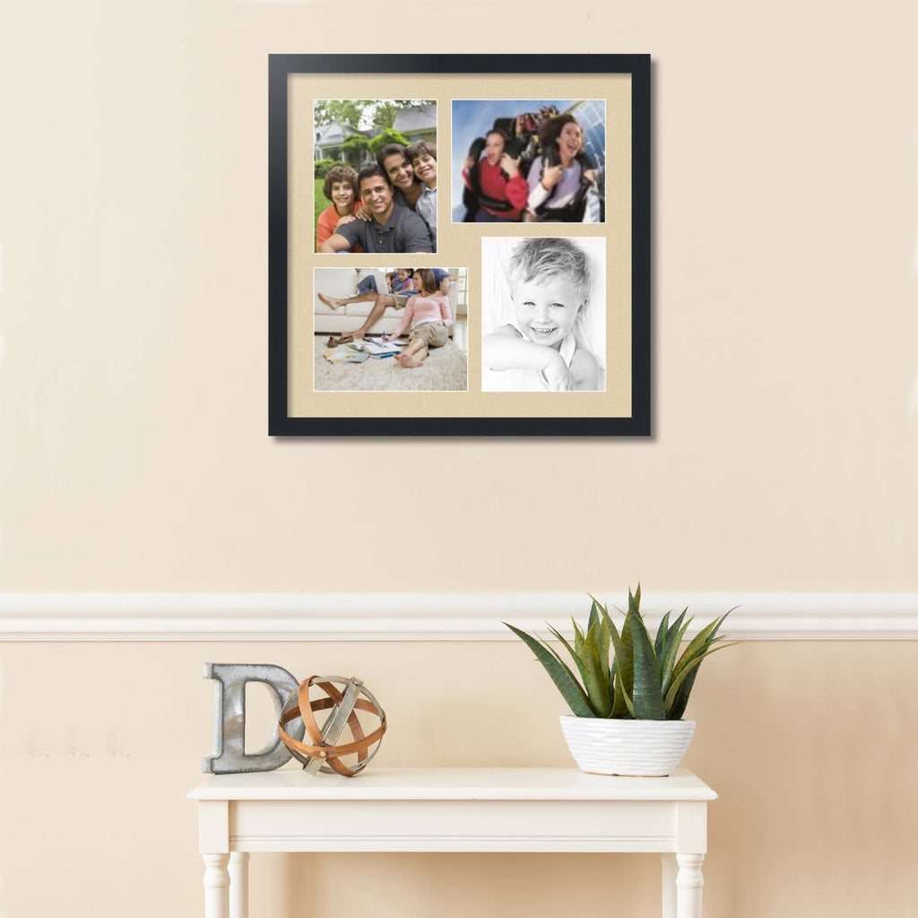 Satin Black Collage Picture Frame 4 Openings 8x10 Y3956