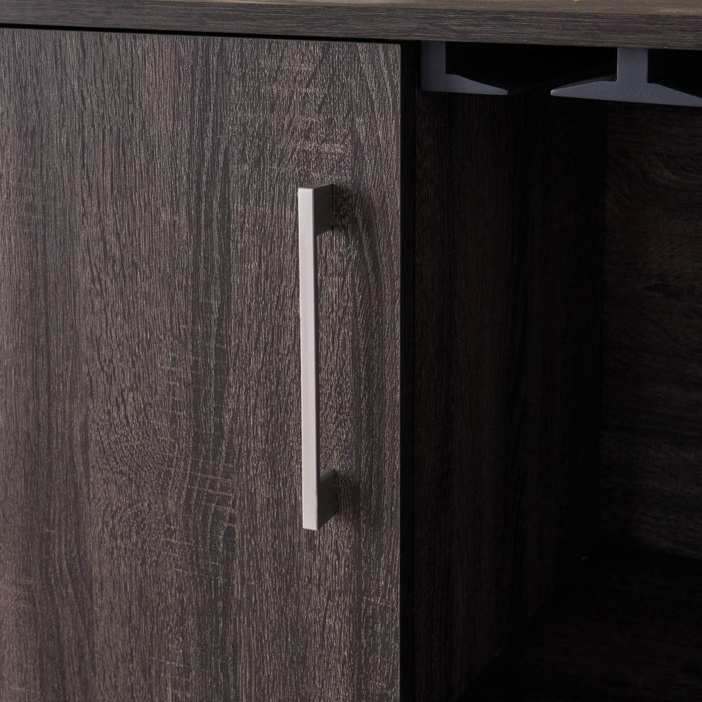 Sonoma Gray Oak and Black Finish Bar Cabinet K833892