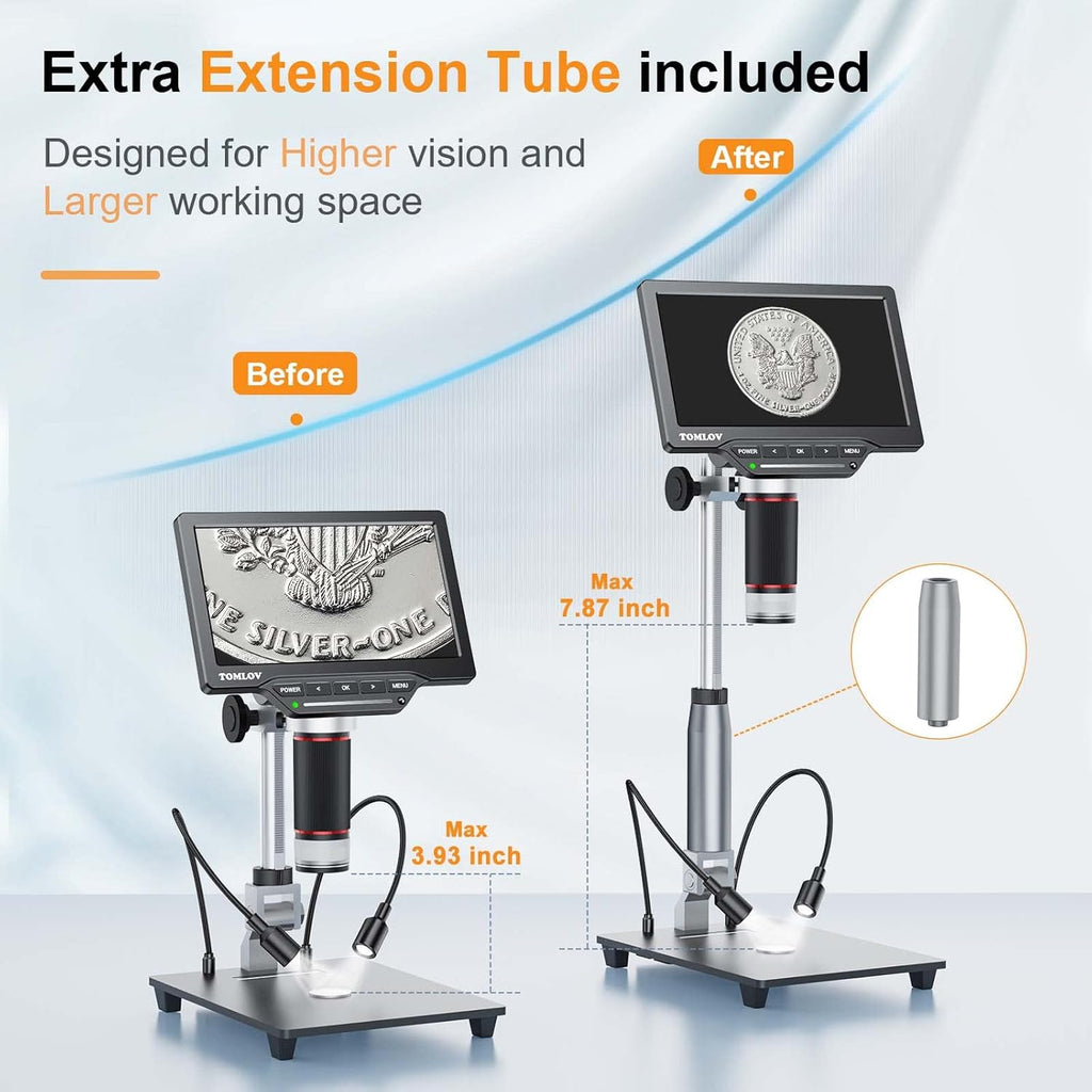 8.5'' Digital Microscope 50X-1300X with 12MP Camera G9281