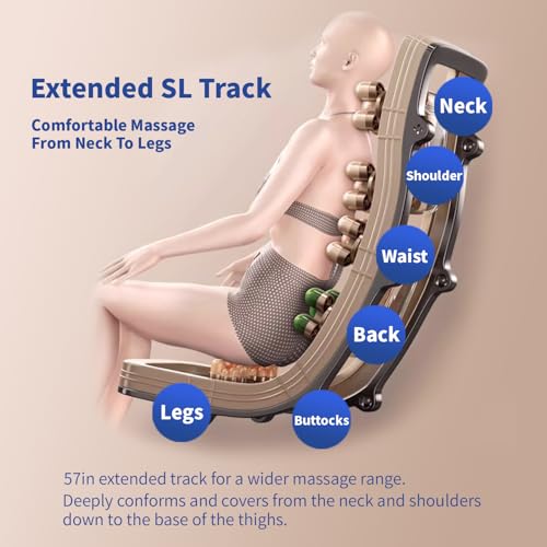 Full Body SL Track Massage Chair Zero Gravity Shiatsu Recliner with Heat Foot Roller X468658