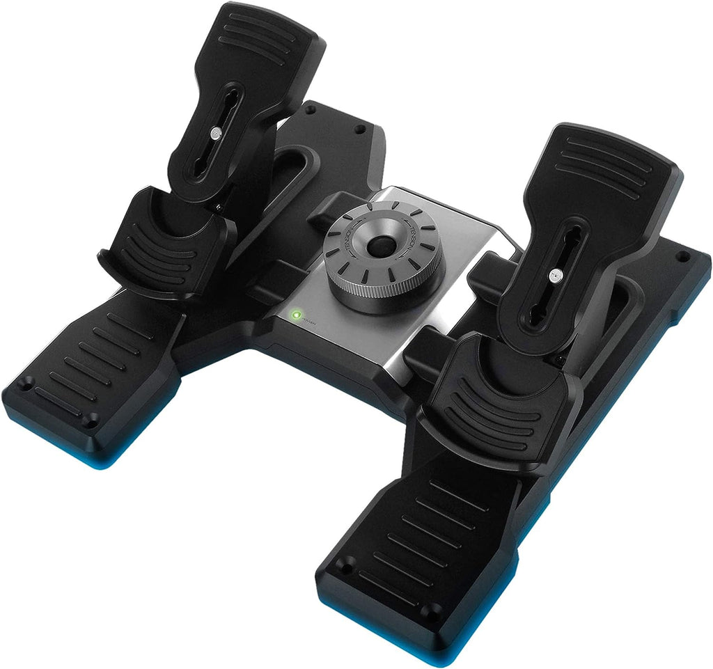 Black Pro Flight Rudder Pedals Gaming Controller for PC C807126