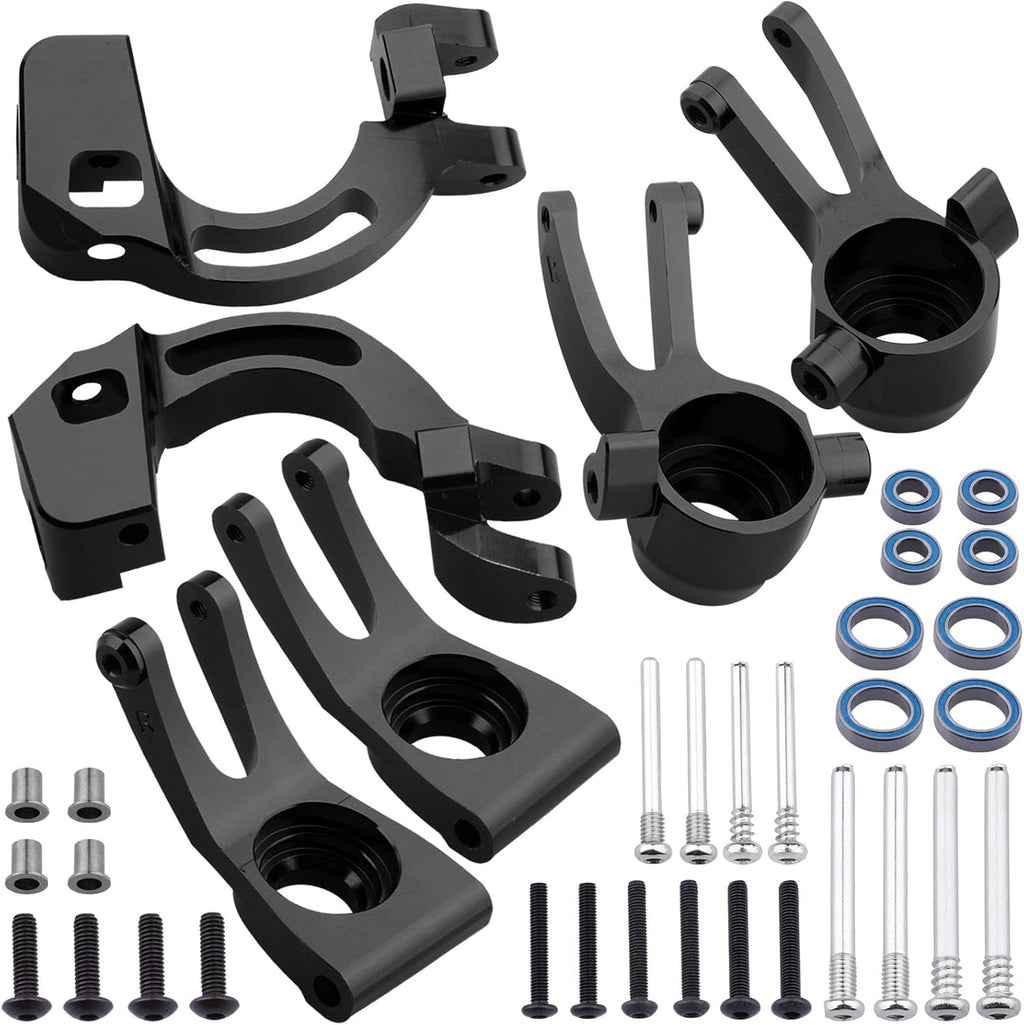 Aluminum Front Steering Block Knuckles & C-Hubs & Rear Hubs (Black) B932300