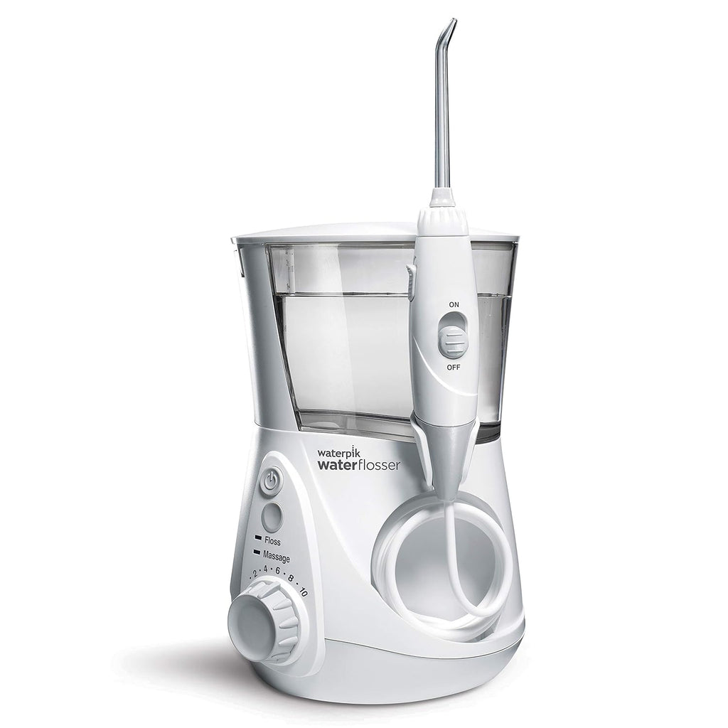 White Electric Water Flosser with 10 Settings and 7 Tips N44308