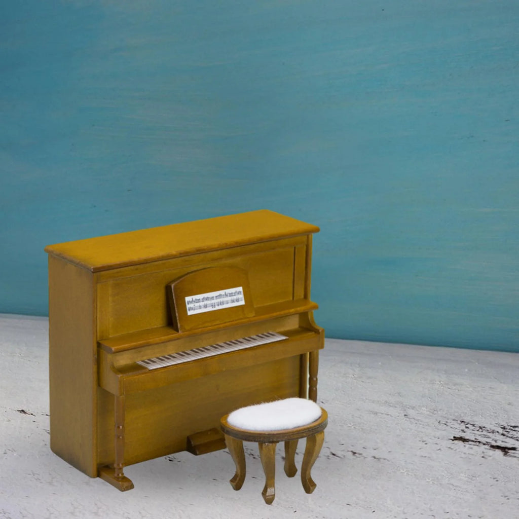Walnut Wooden Upright Piano Model with Stool I742216