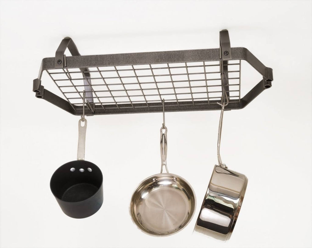 Hammered Steel Rectangle Pot Rack E107