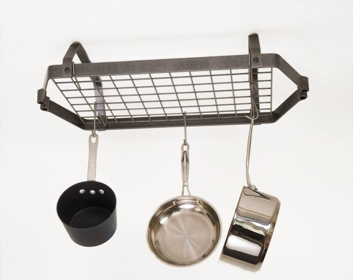 Hammered Steel Rectangle Pot Rack E107