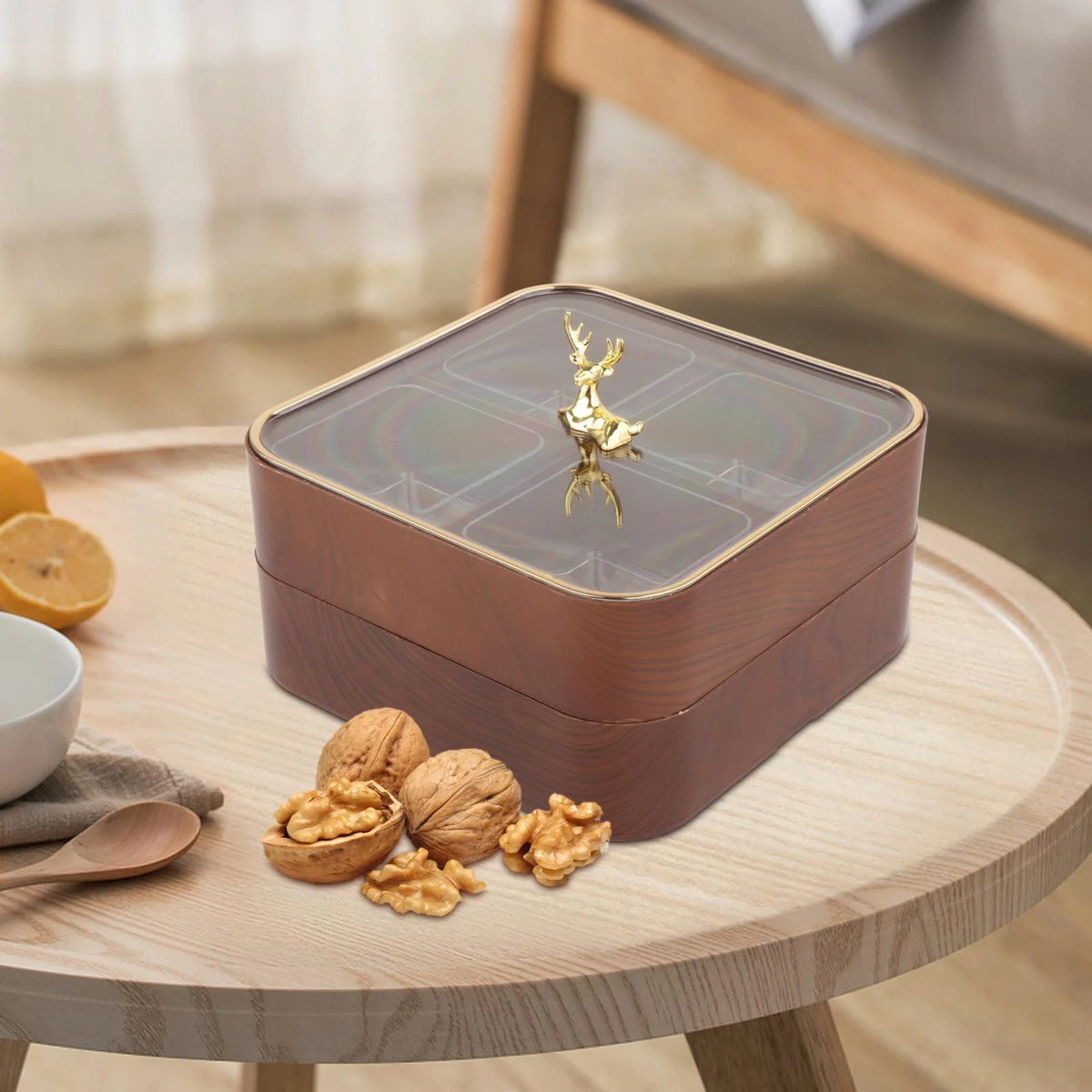 Dried Fruit Snack Candy Tray with Cover G6268