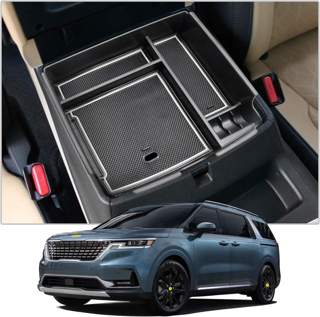 Console Organizer Tray ABS Black Red Trim H167