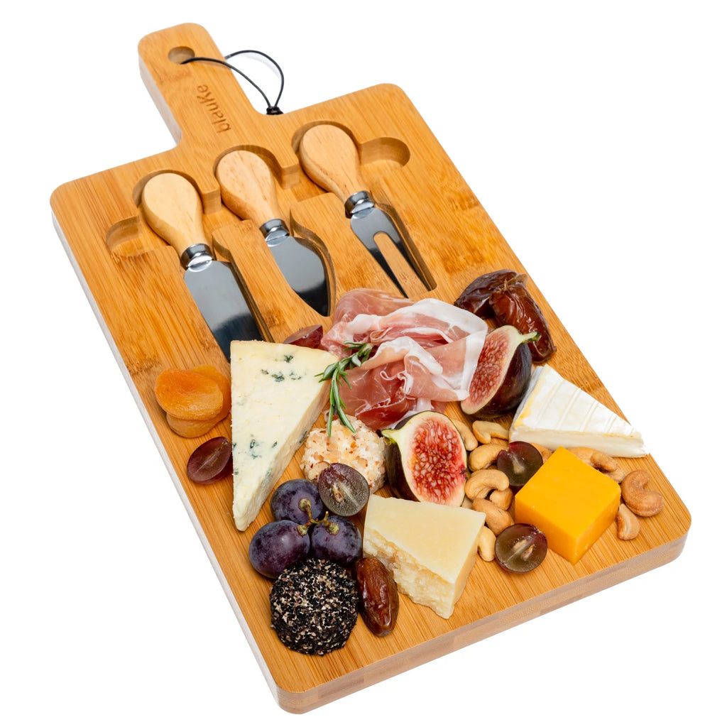 Bamboo Cheese Board and Knife Set 12x8 inch M775