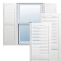 Vinyl Cathedral Top Open Louver Shutters T340781