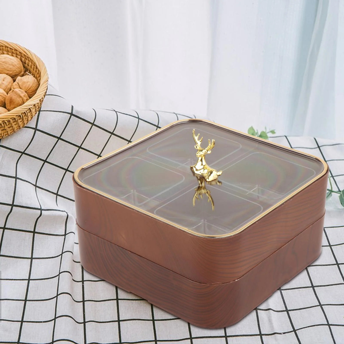 Dried Fruit Snack Candy Tray with Cover G6268