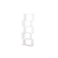 White 5-Tier S-Shaped Wood Bookshelf Q783
