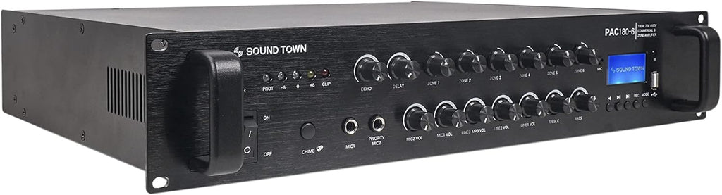 360W 6-Zone 70V/100V Commercial Power Amplifier with Bluetooth T1321