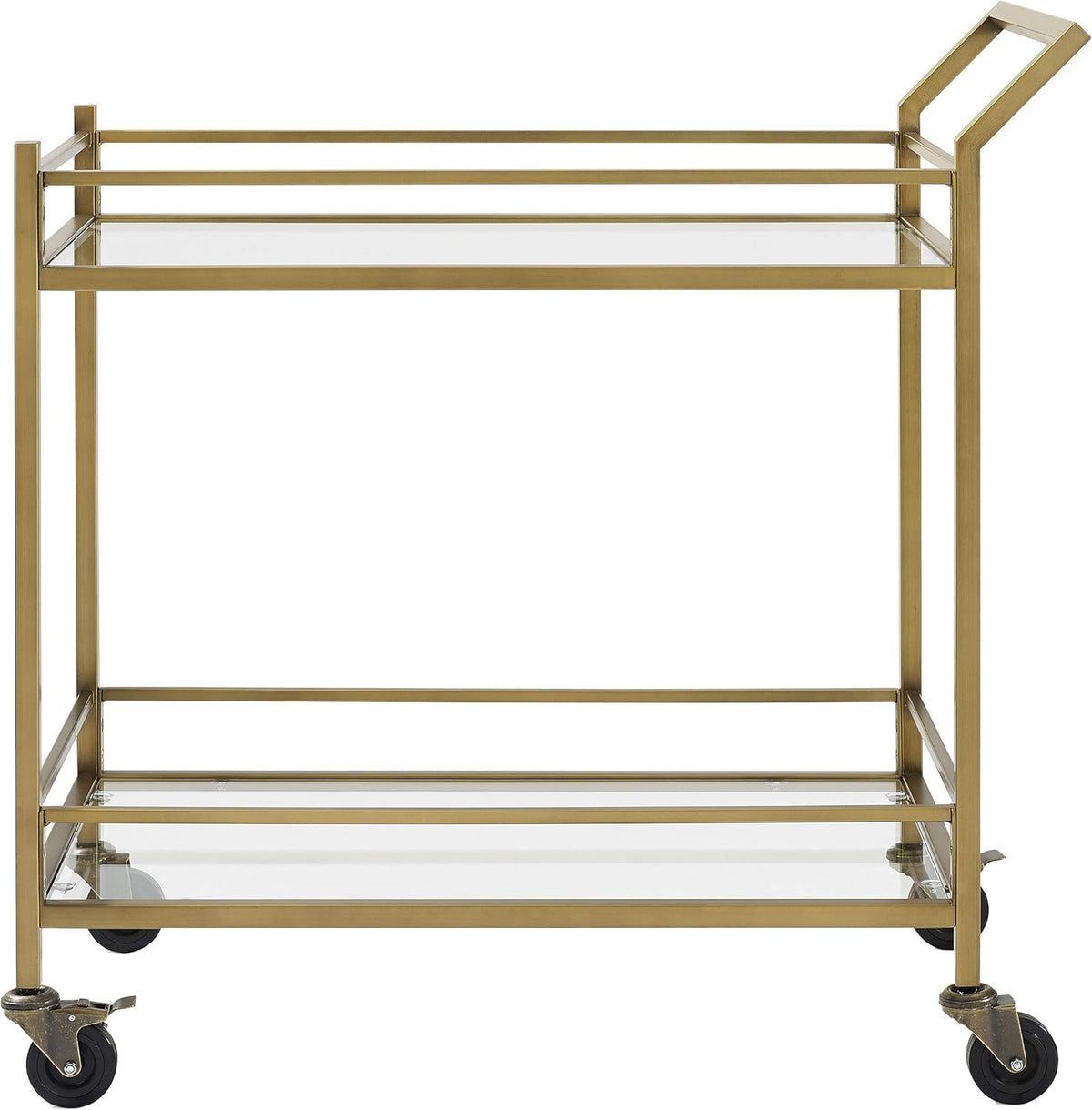 Gold and Glass Rolling Bar Cart E126