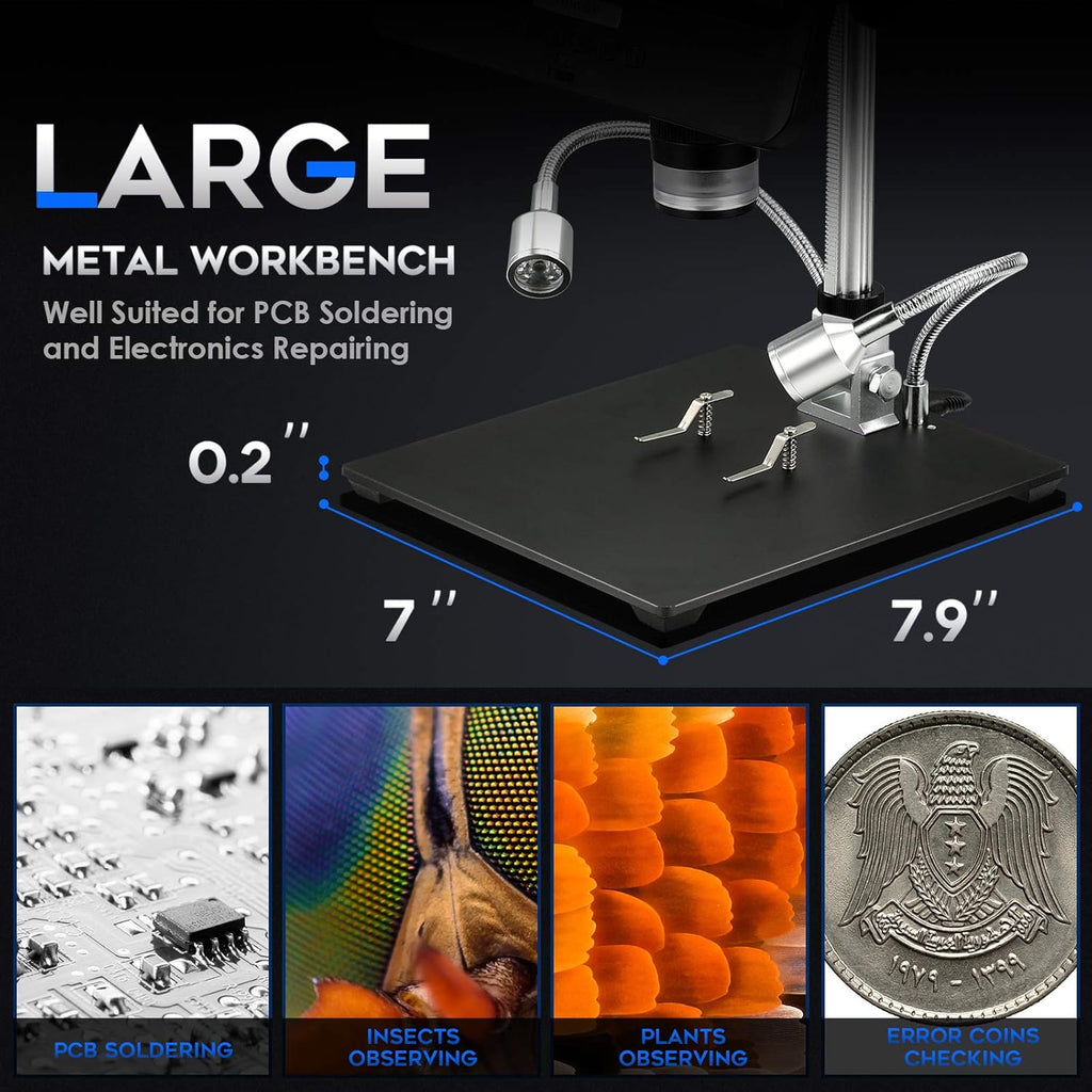 8.5'' Digital Microscope 50X-1300X with 12MP Camera G9281