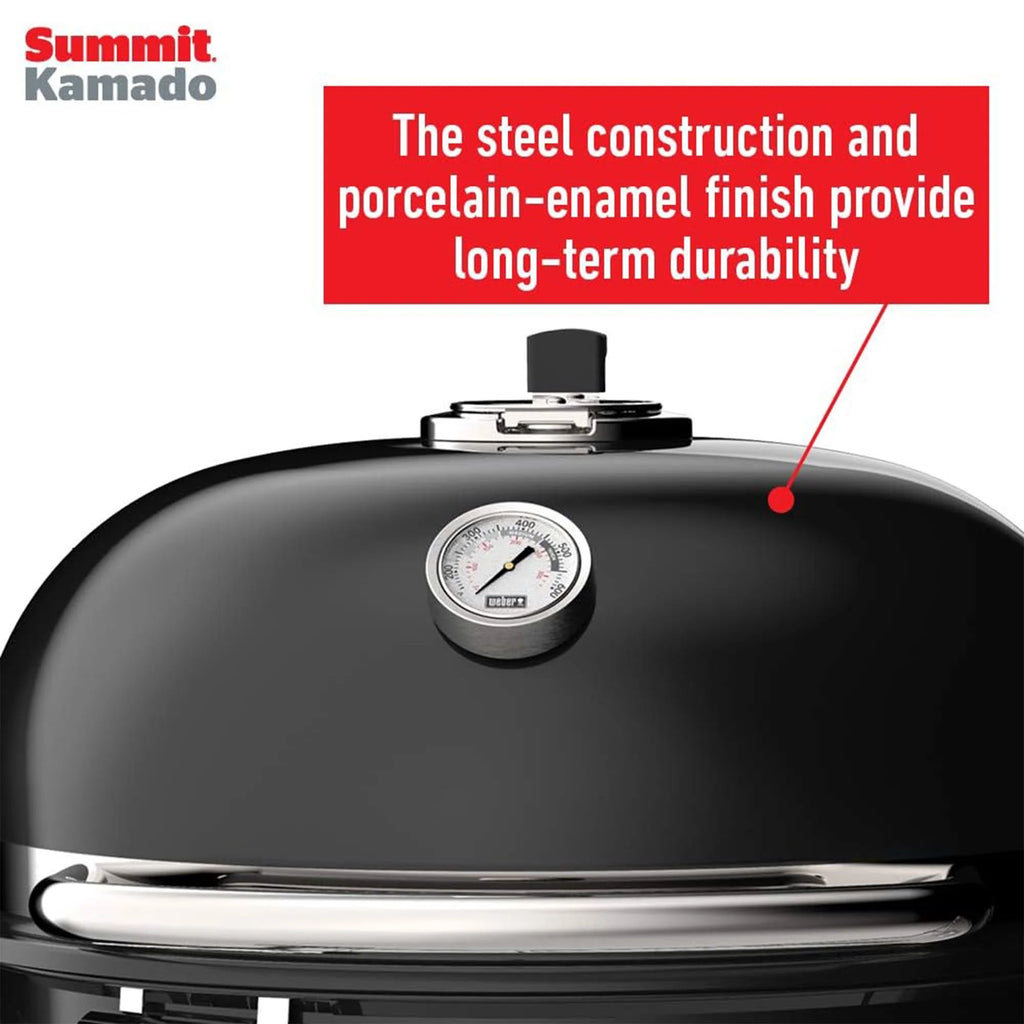 Charcoal Grill with Stainless Steel Lid, Black T36930
