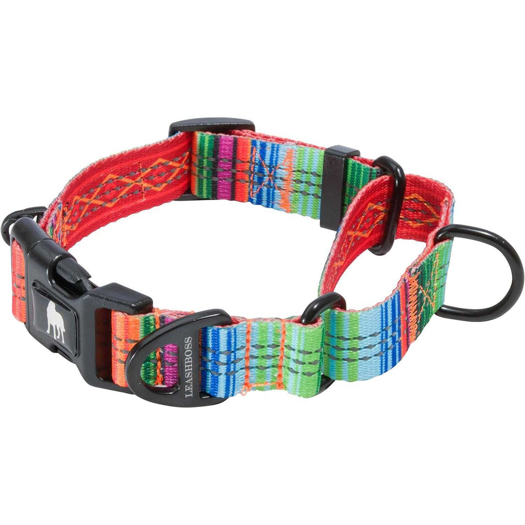 Patterned Fabric Martingale Dog Collar I9657
