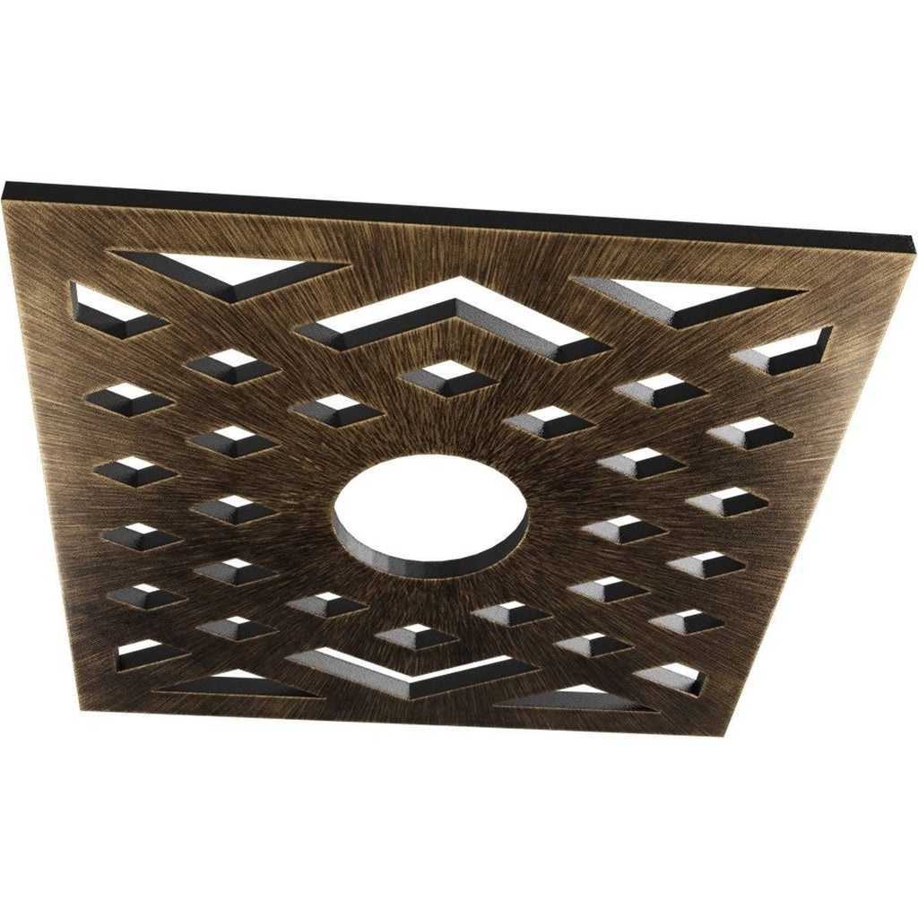 38x22OD x 9 7/8x22ID x 1x22P Chevron PVC Pierced Ceiling Medallion A610
