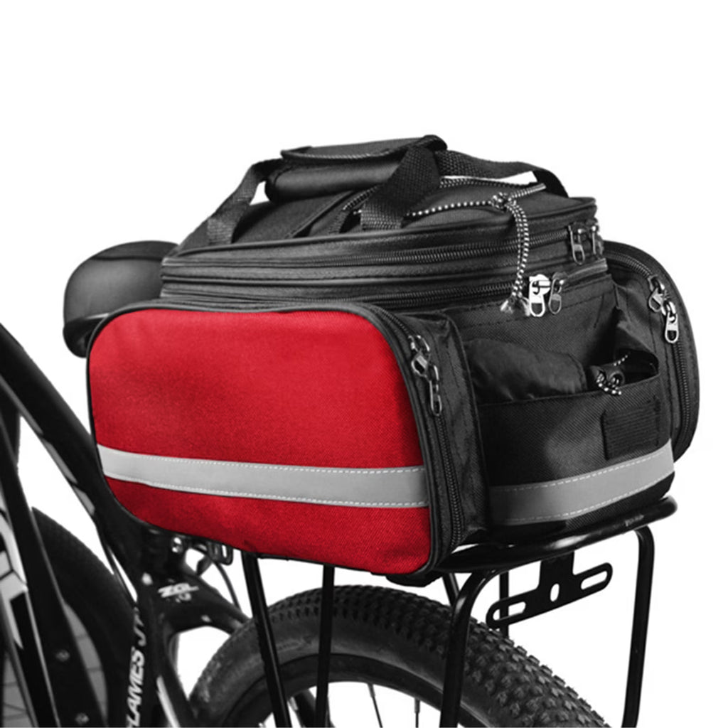 Rear Seat Bag Expandable MTB Bike Rack Bag with Rain Cover F533