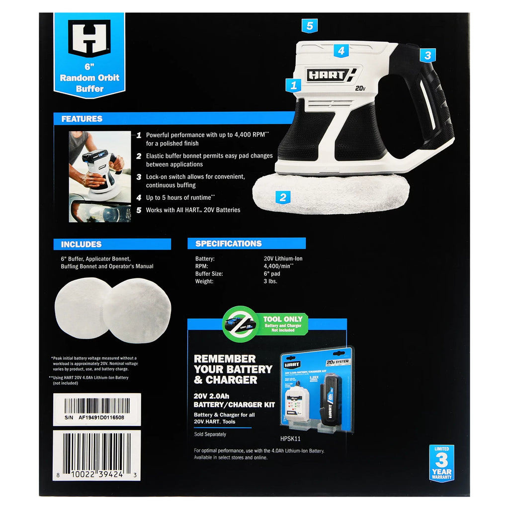 Cordless 6-inch Buffer Polisher U737