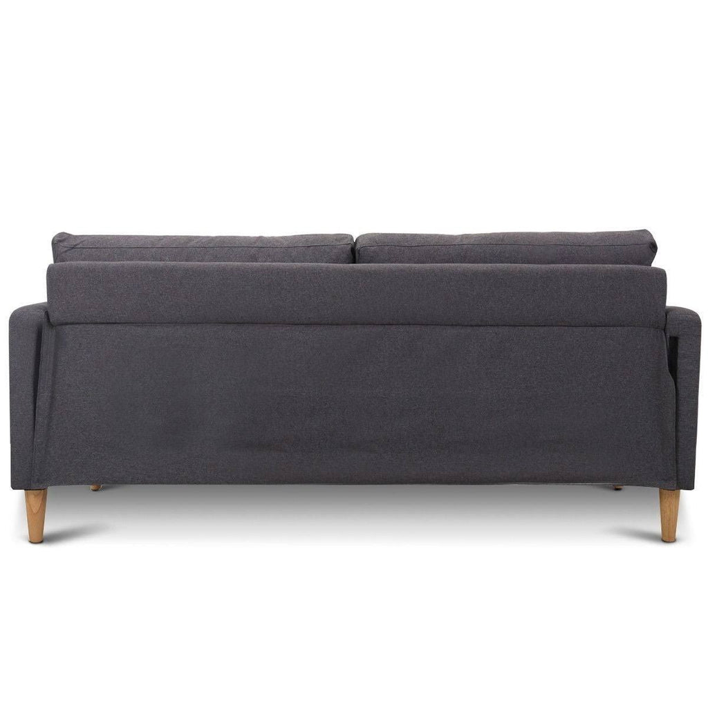 Grey Fabric Sofa with Wood Legs P853