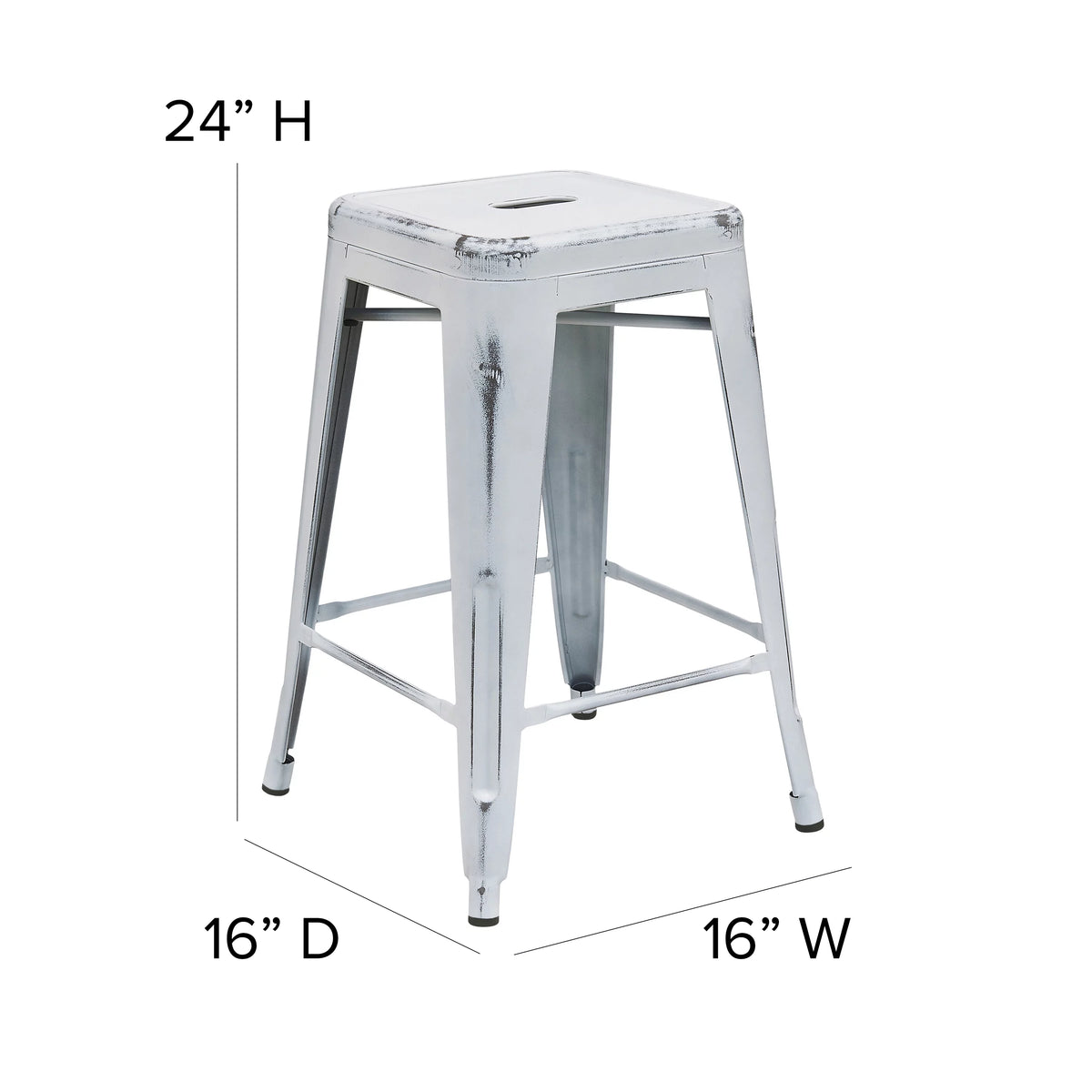 White Outdoor Bar Stool O8602