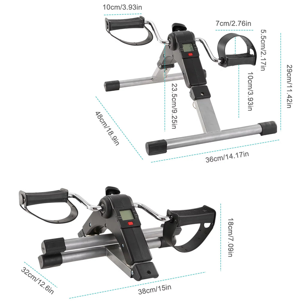 Folding Stationary Exercise Bike LCD Display Black G705563