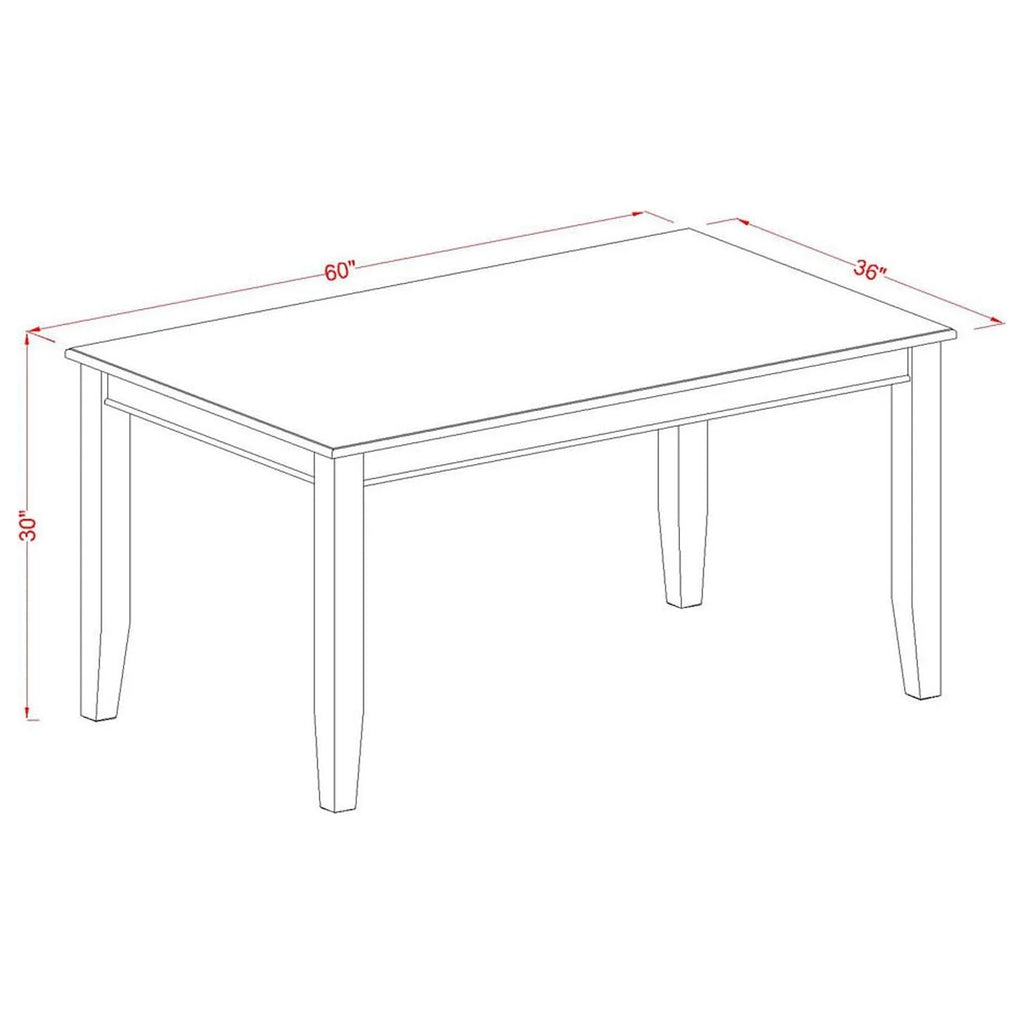 5-Piece Dining Room Set with 4 Chairs and Rectangular Table M3513