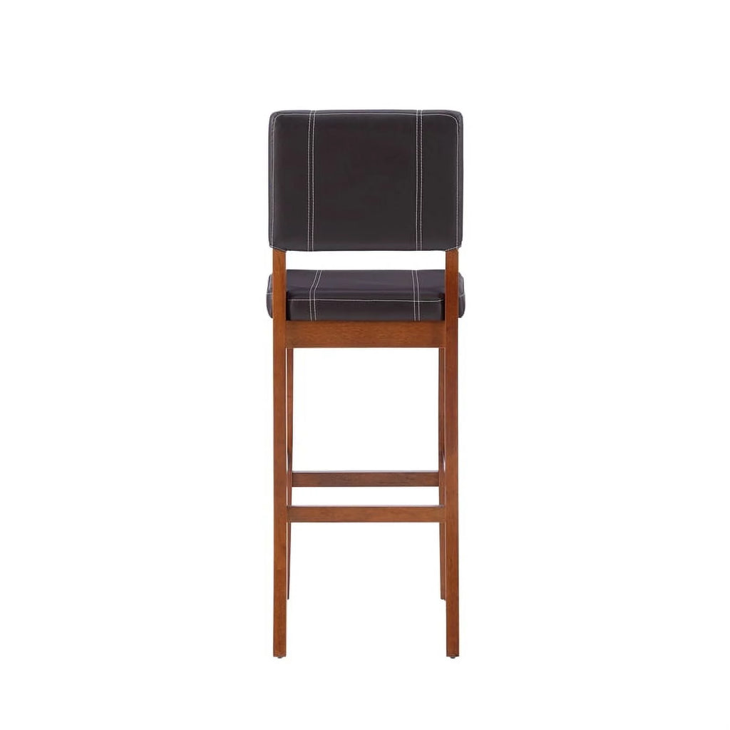 Faux Leather & Wood Bar Stool P946565