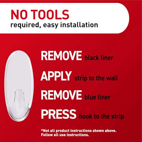 Clear Medium Hooks, 7 Hooks, 12 Strips Z885761