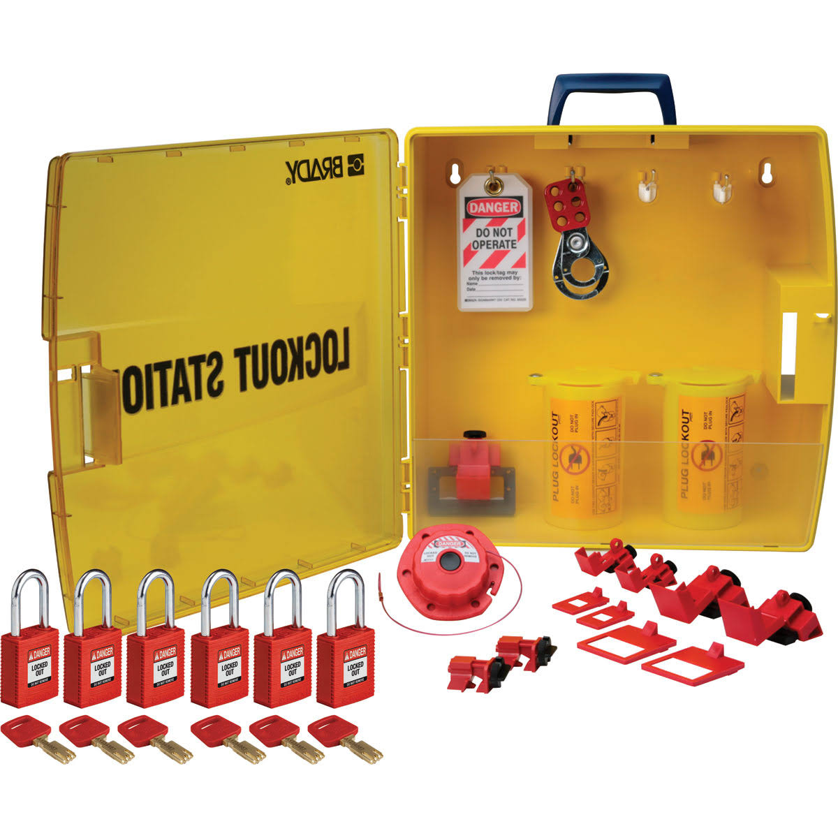 Electrical Lockout Station Kit, 6 Padlocks S296