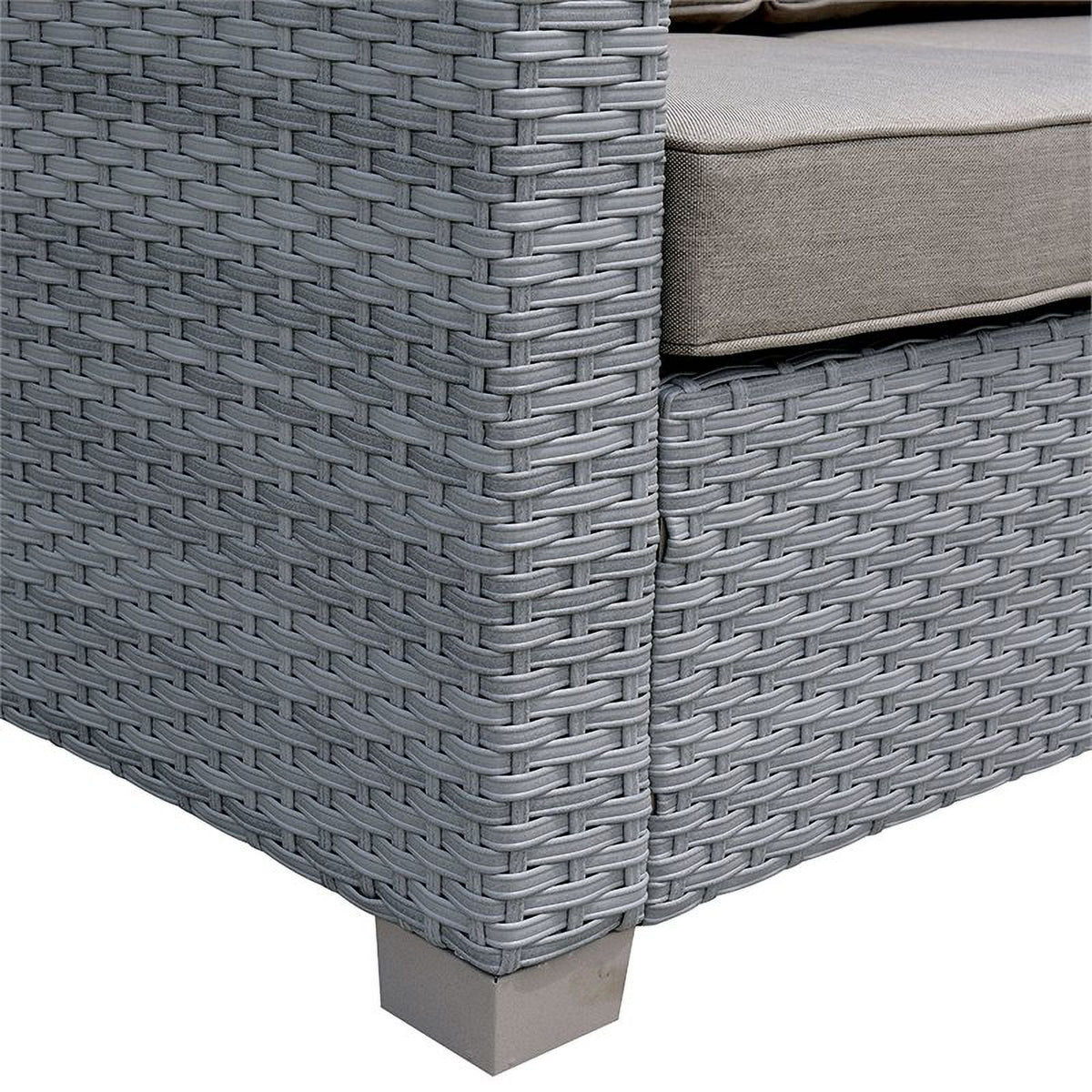 Gray Rattan Wicker Patio Sofa Z546243