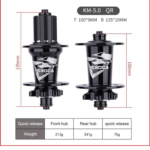 32 Holes 5 Bearing Front Rear Aluminum Alloy Bike Hubs M63985