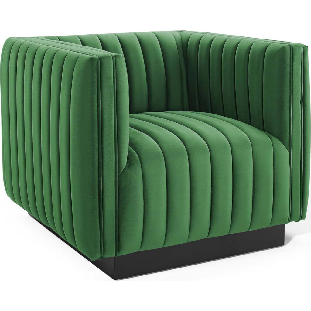 Emerald Performance Velvet Accent Armchair L26155